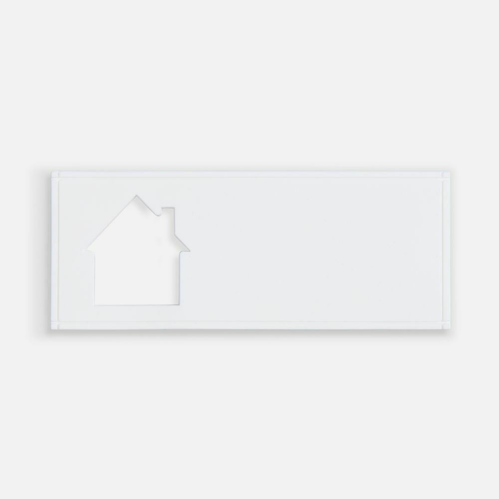Лейбл из ПВХ с вырубкой «Дом», белый