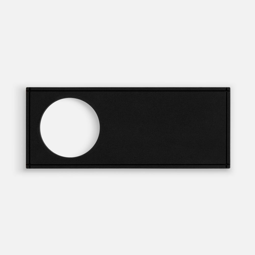 Лейбл из ПВХ с вырубкой «Круг», черный