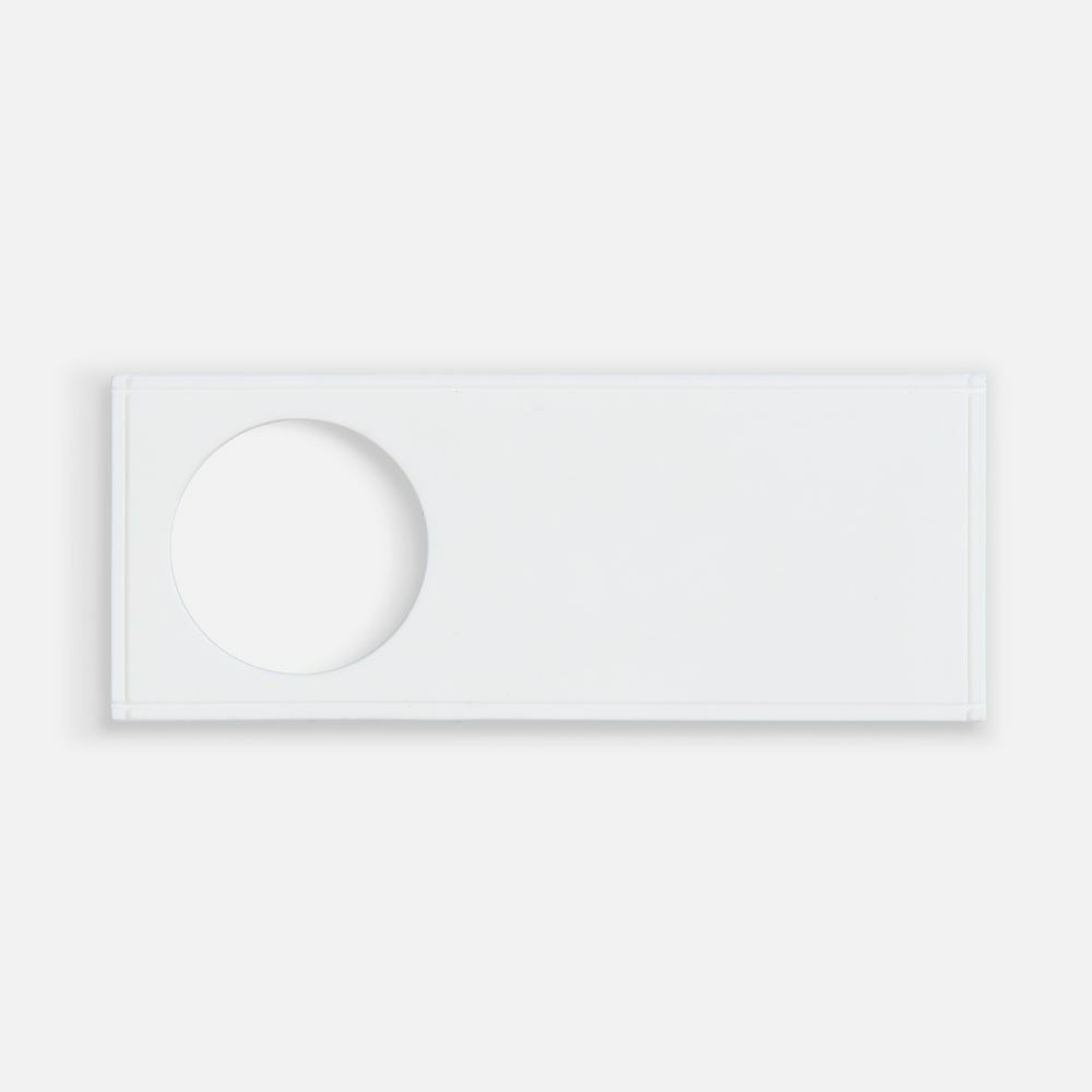 Лейбл из ПВХ с вырубкой «Круг», белый