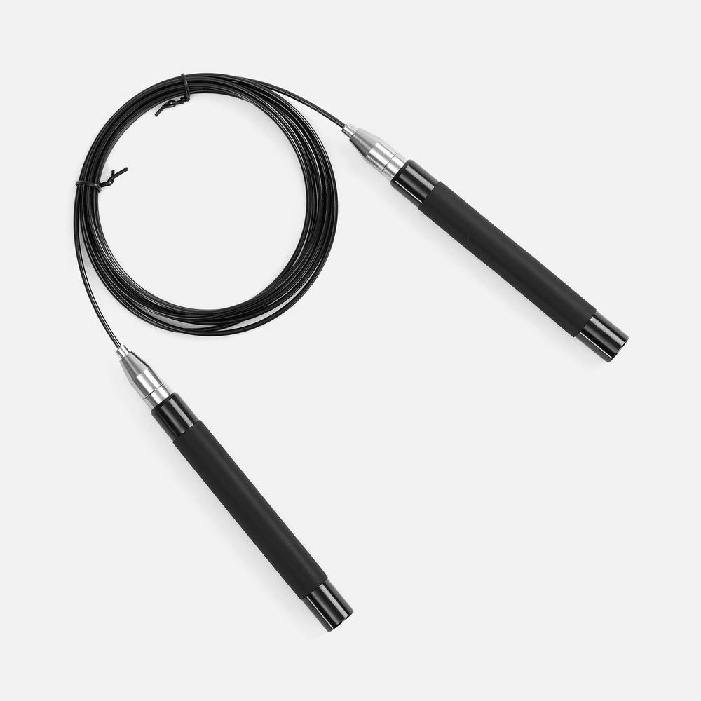 Скоростная скакалка Profi Comfi, черная