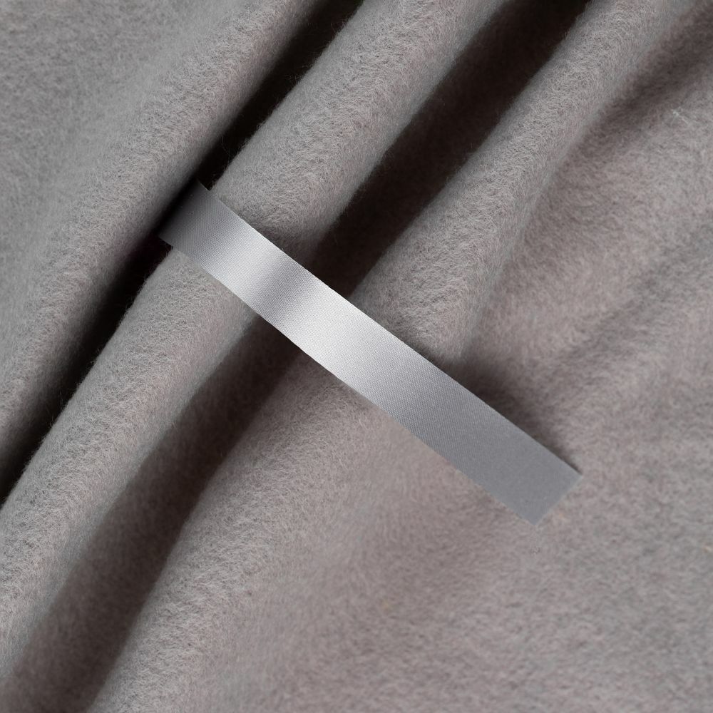 Лента сатиновая Satin 10 S, серая, 20 см