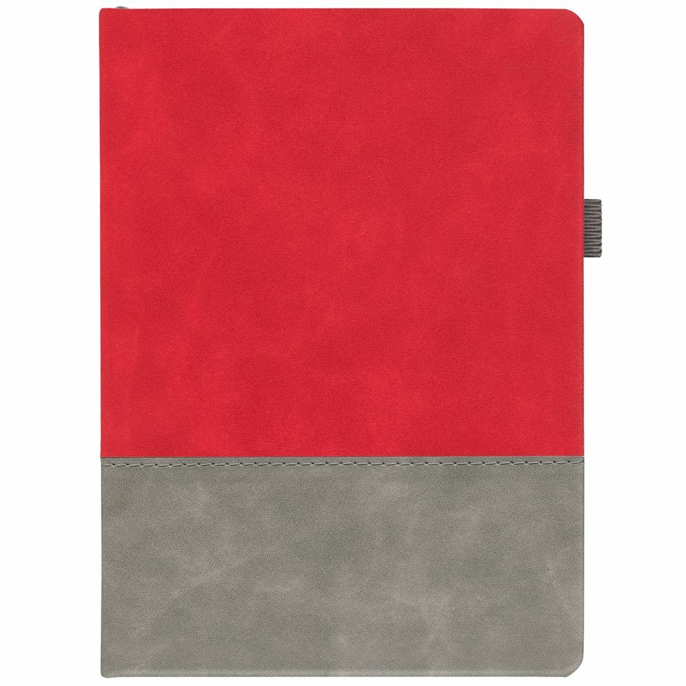 Ежедневник Horizon, недатированный, серый с красным