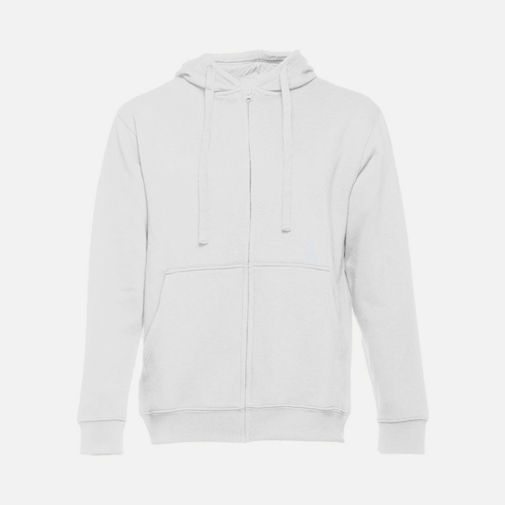Толстовка мужская на молнии с капюшоном Amsterdam, белая