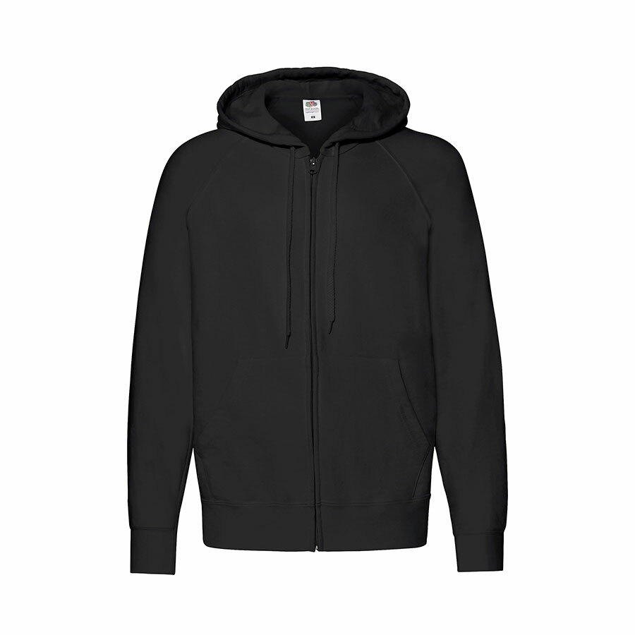 Толстовка без начеса &quot;Lightweight Hooded Sweat&quot;,  черный, M, 80% х/б 20% полиэстер, 240 г/м2