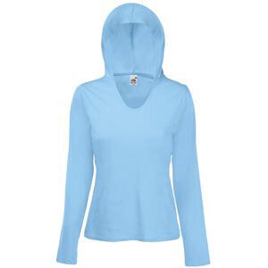 Футболка &quot;Lady-Fit Lightweight Hooded T&quot;, небесно-голубой_M, 100% х/б, 135 г/м2