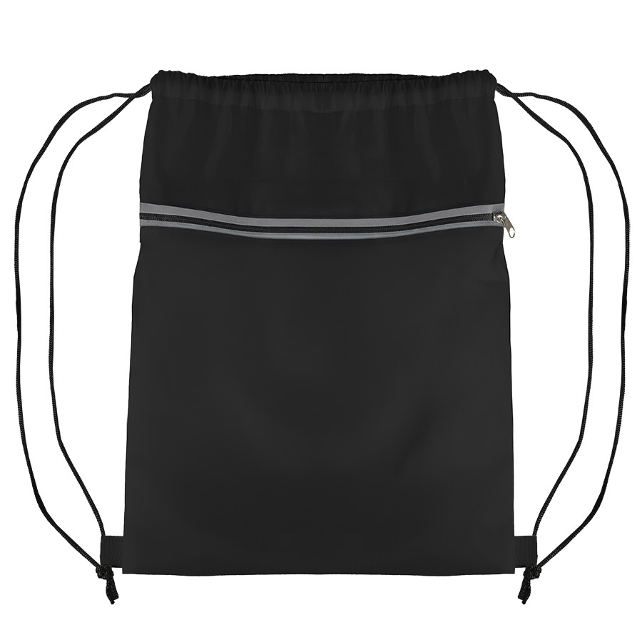 Рюкзак мешок "Shift" со светоотражающей молнией, чёрный, 36*41 см, полиэстер 210D