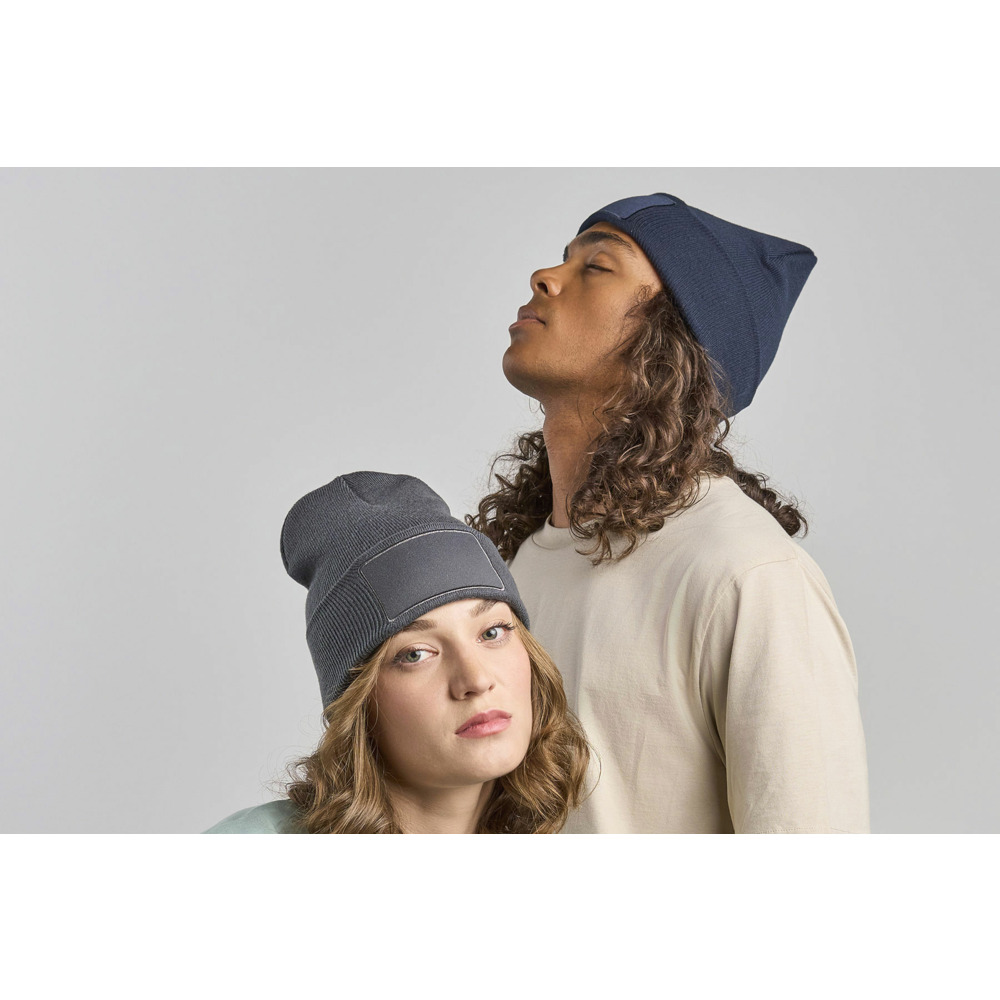 Шапка вязаная  двойная Wind-S с патчем