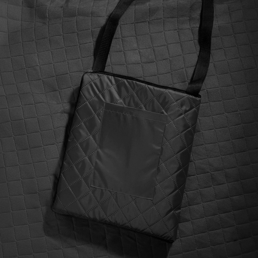 Плед для пикника "Rest"; чёрный; 115 х 140 см; двухсторонний материал флис 150 гр/м2+оксфорд  210 T