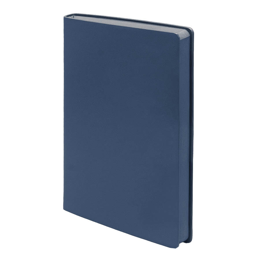 Бизнес-блокнот LADY, формат А5, темно-синий, блок в клетку