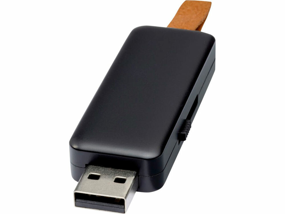 USB-флеш-накопитель Gleamобъемом 16 ГБ с подсветкой, черный