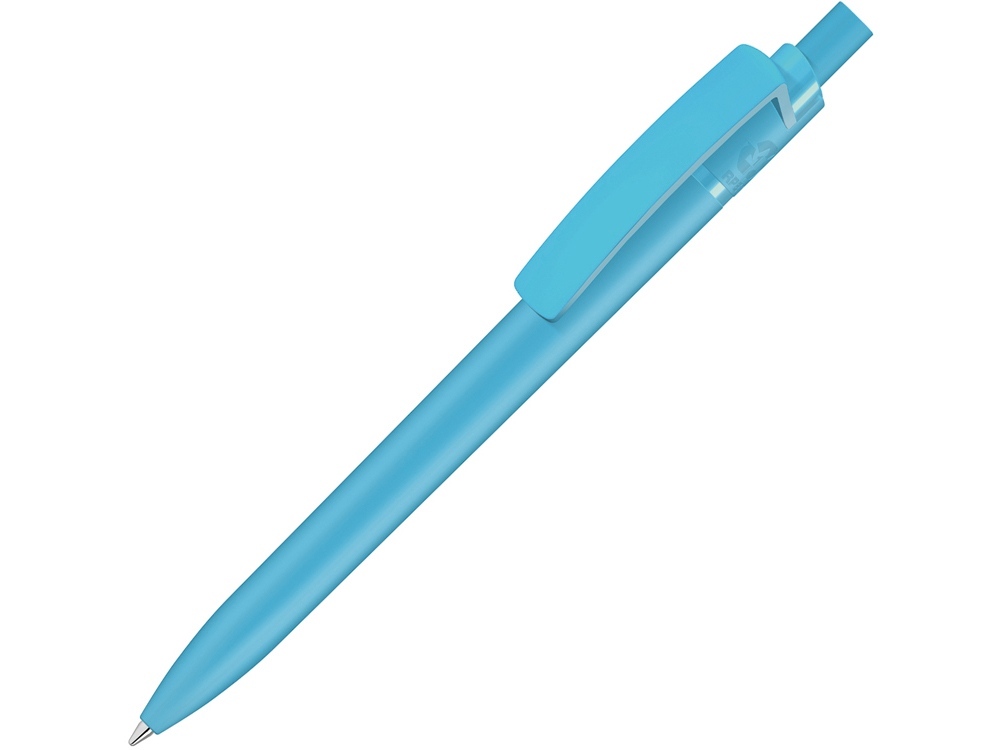 Ручка шариковая пластиковая из RPET &quot;RECYCLED PET PEN STEP F&quot;, голубой