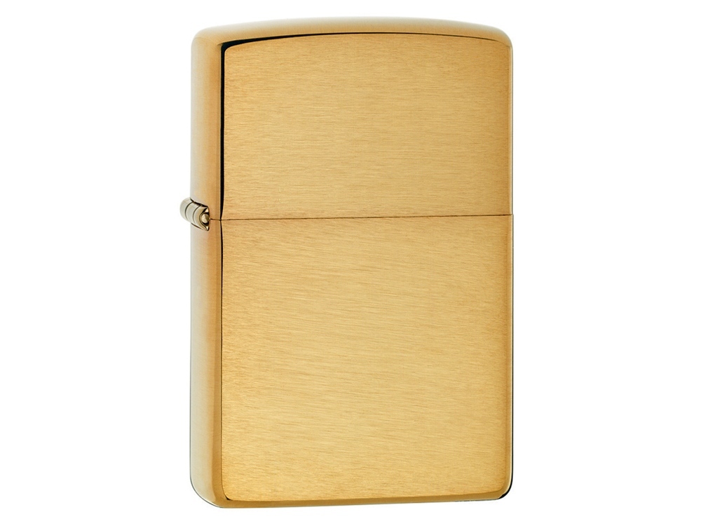 Зажигалка ZIPPO с покрытием Brushed Brass, латунь/сталь, золотистая, матовая, 38x13x57 мм