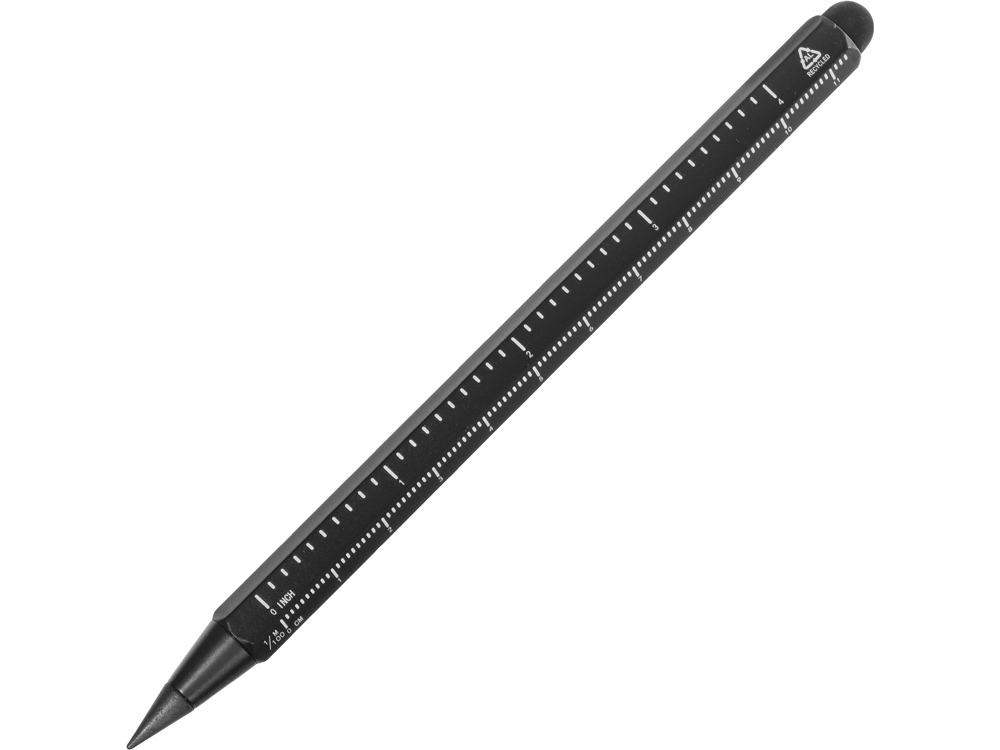 Вечный карандаш из переработанного алюминия &quot;Sicily&quot;, черный