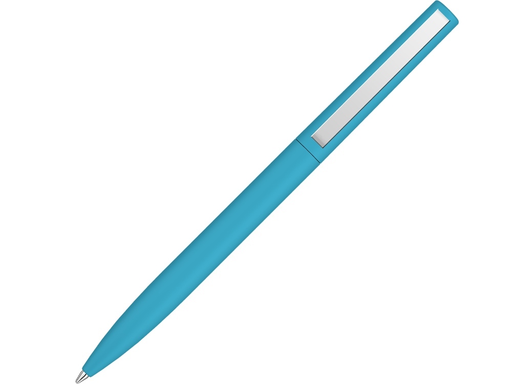Шариковая ручка  &quot;Bright F Gum&quot; soft-touch, голубой