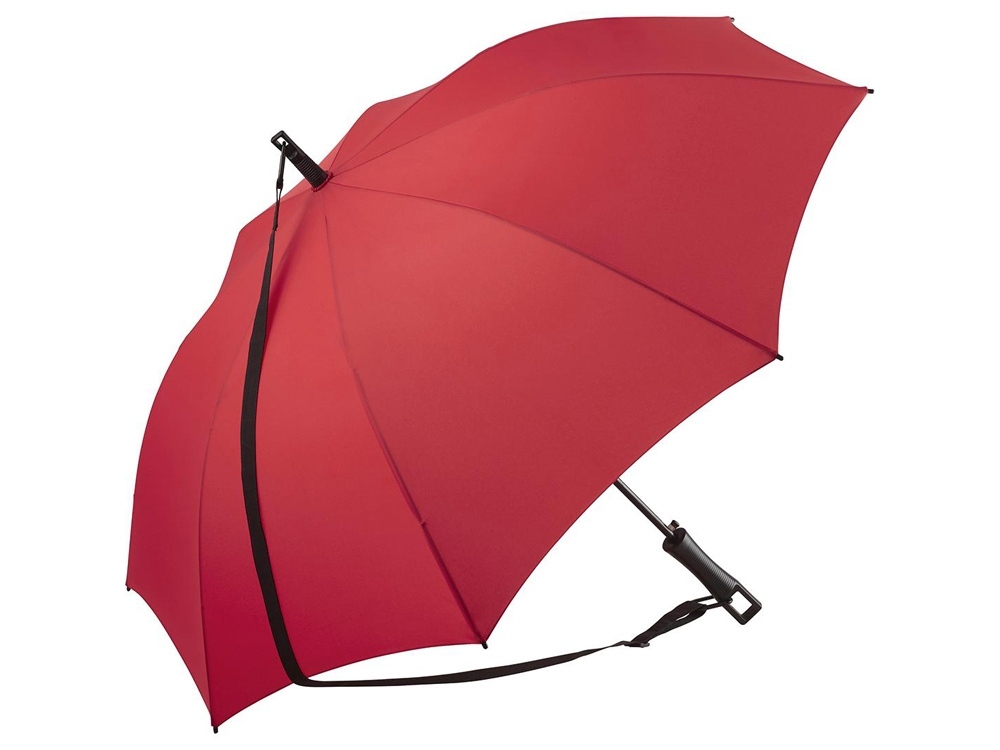 Зонт-трость «Loop» с плечевым ремнем, красный