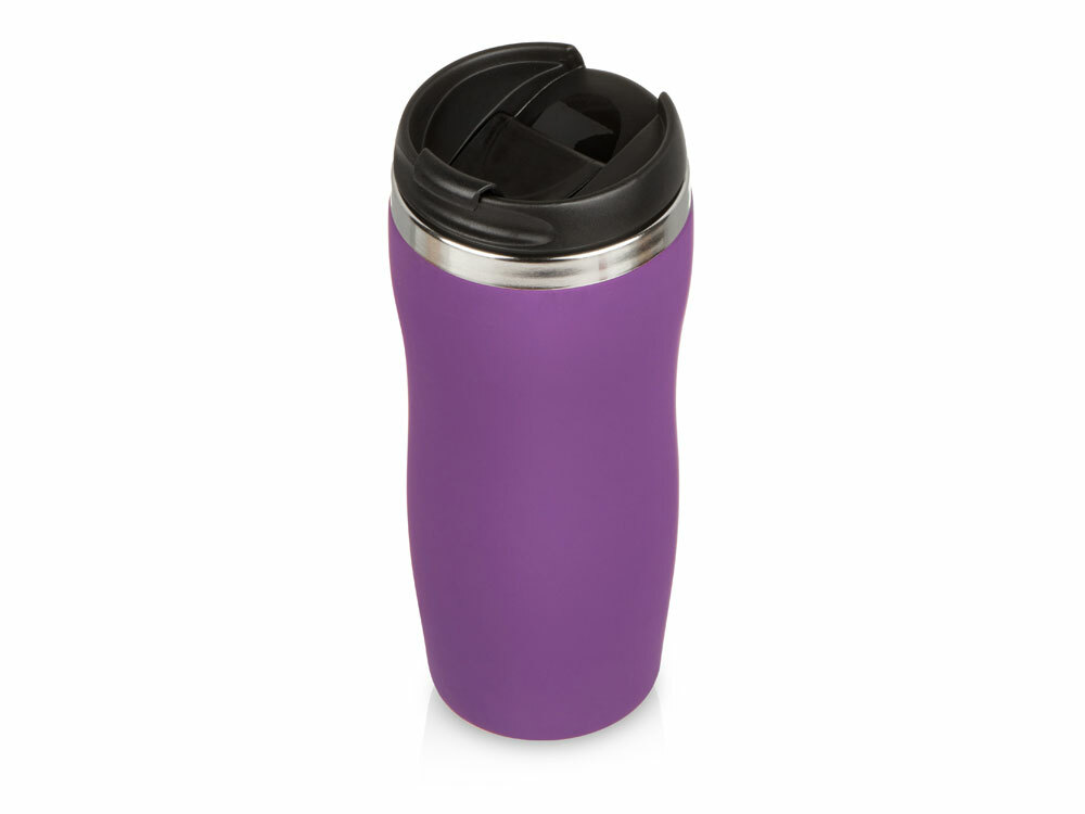 Термокружка &quot;Double wall mug C1&quot;, soft touch, 350 мл, фиолетовый