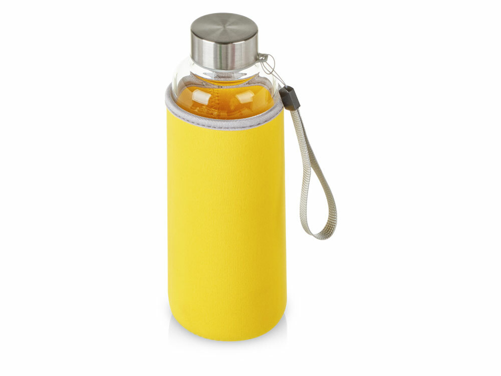 Бутылка для воды &quot;Pure&quot; c чехлом, 420 мл, желтый