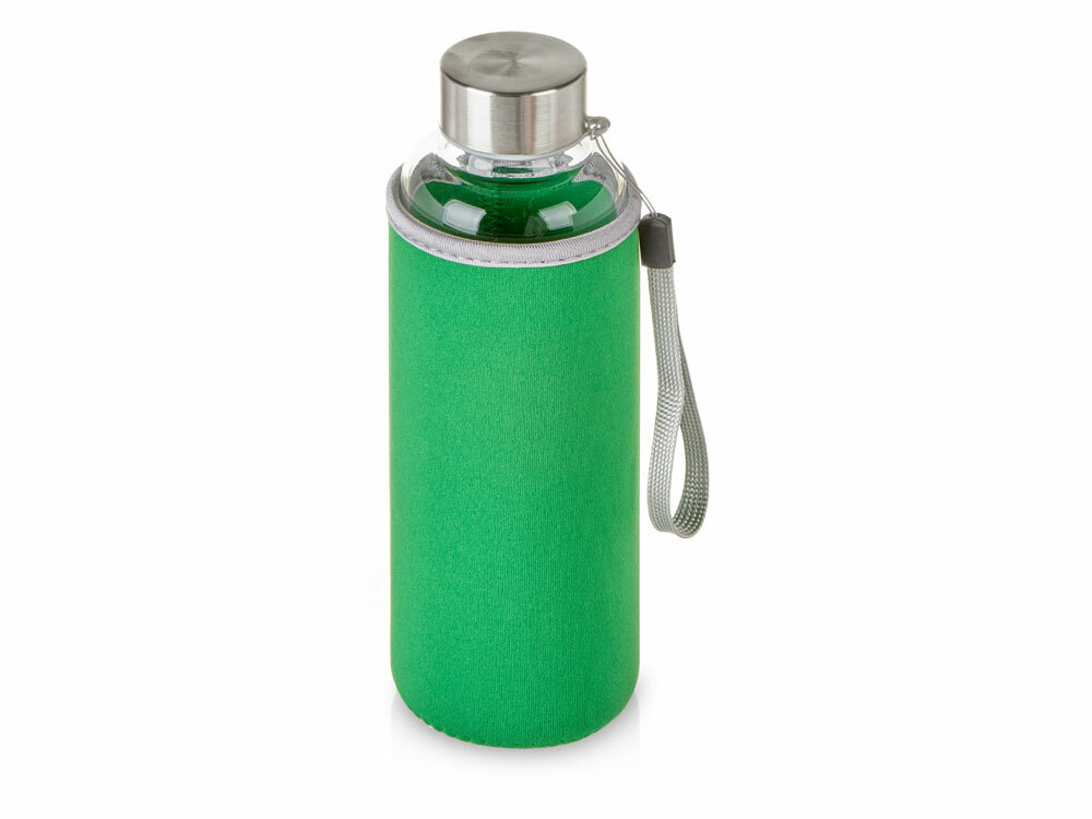 Бутылка для воды &quot;Pure&quot; c чехлом, 420 мл, зеленый