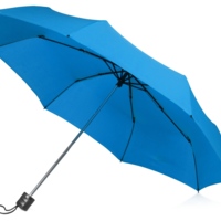Зонт складной &quot;Columbus&quot;, механический, 3 сложения, с чехлом, голубой