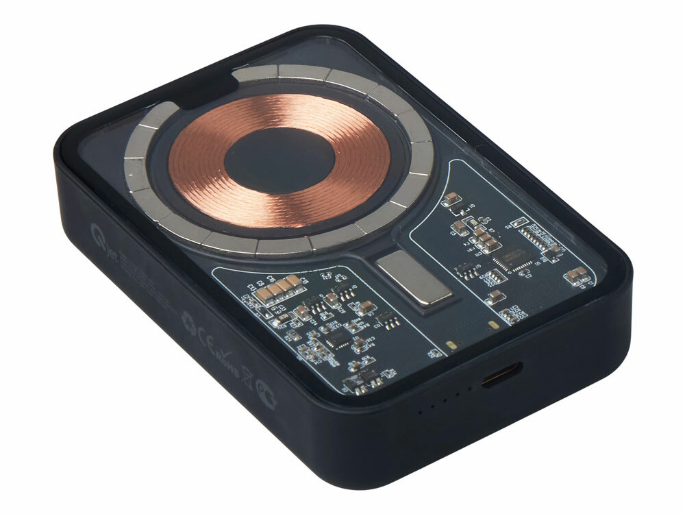 Беспроводной магнитный внешний аккумулятор с QC\PD «MagnifIQ», 10000 мАч, 15 Вт, черный