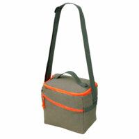 Изотермическая сумка-холодильник "Neo Classic" c контрастной молнией, серый/оранжевый