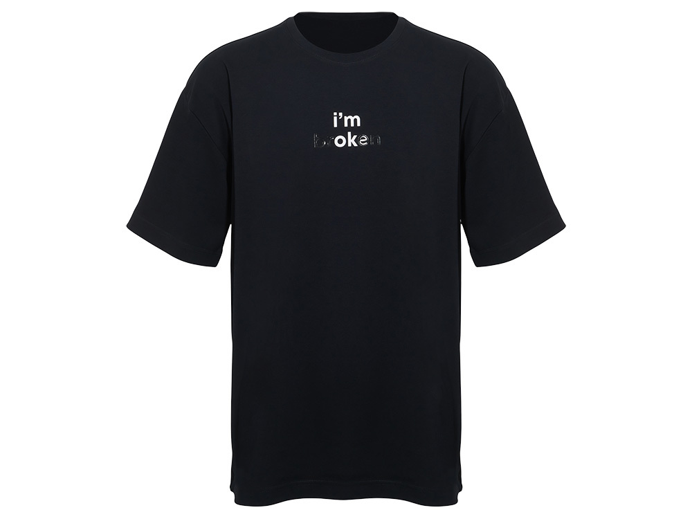 Футболка оверсайз «Vienna» унисекс , черный с нанесением Трафарет Скульптура 2 цвета