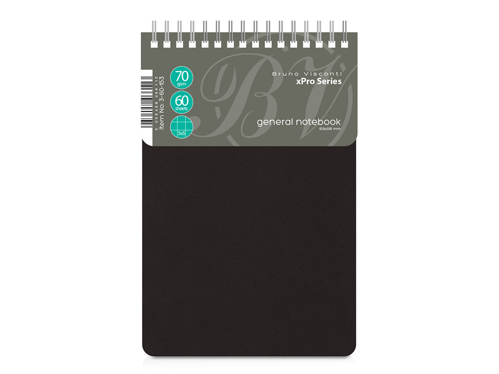 Бизнес - блокнот А5 (135 х 198 мм.) "xPro" 60 л., черный
