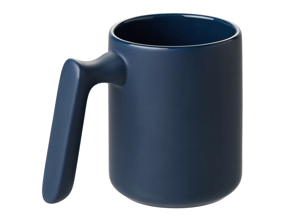 Кружка матовая с прямой ручкой "Axio", 360 мл, темно-синий