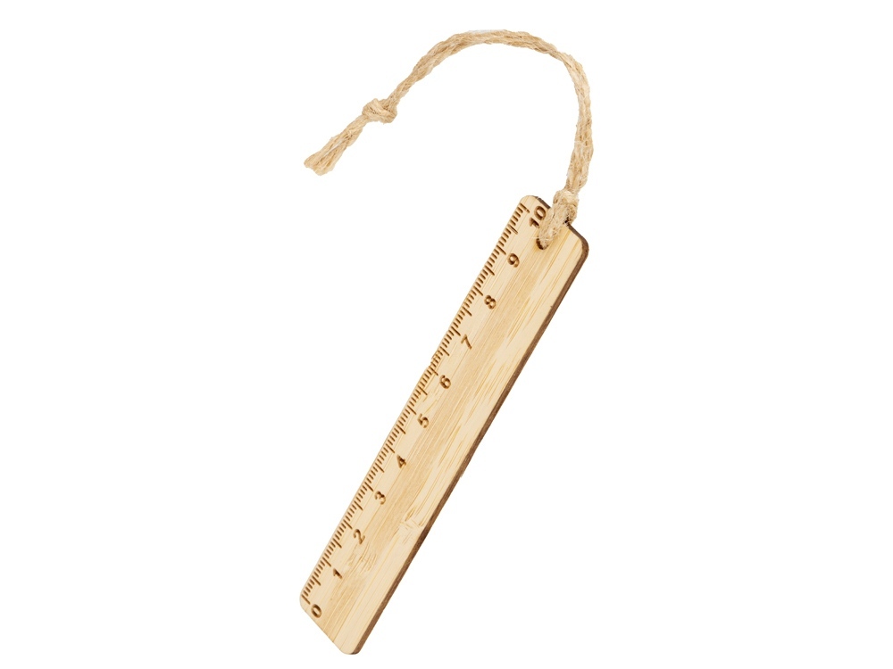 Закладка с линейкой из бамбука &quot;Bookmark&quot;, натуральный