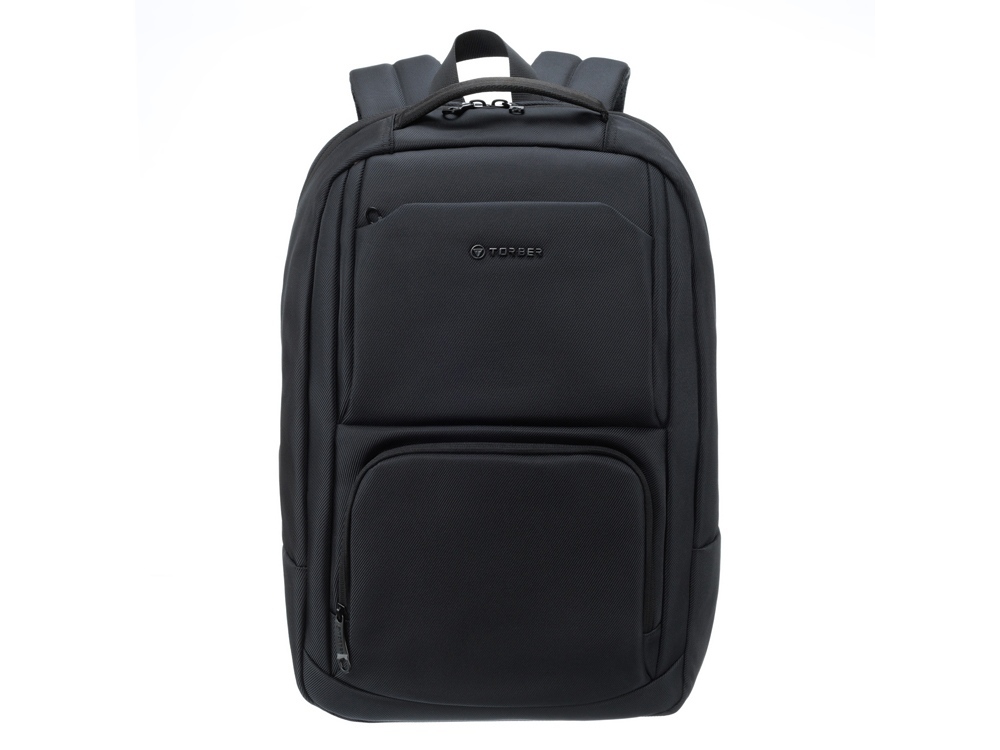 Рюкзак TORBER ВОЯЖ с отделением для ноутбука 18,5'', черный, полиэстер 900D, 33х15х48 см, 20 л