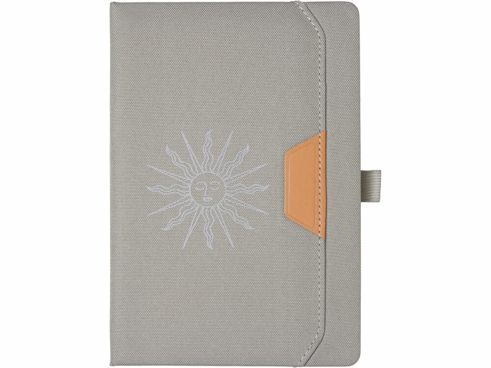 Блокнот А5 из RPET "Harvey", 80 листов FSC бумага, серый с термотрансфером