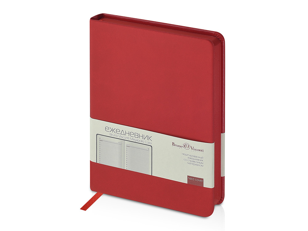 Ежедневник недатированный А6+ &quot;Megapolis Color&quot;, красный
