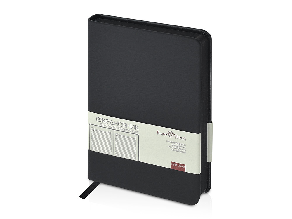 Ежедневник недатированный А6+ &quot;Megapolis Color&quot;, черный
