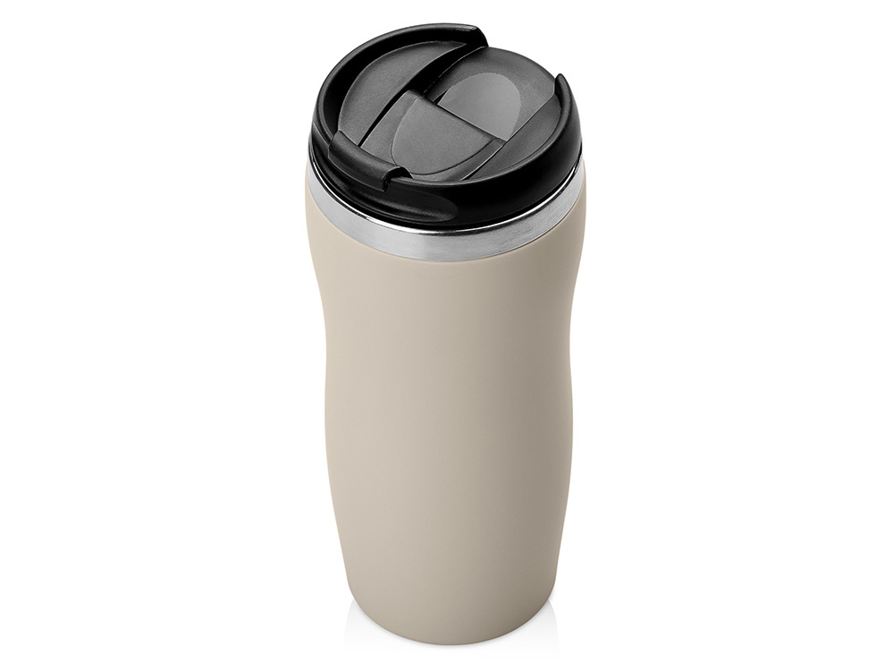Термокружка "Mony Steel" 350 мл, soft touch, бежевый