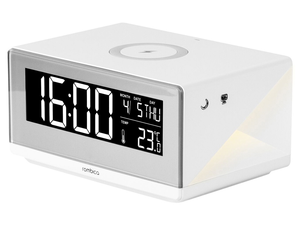 Часы с беспроводным зарядным устройством Rombica Timebox 2, белый (Р)