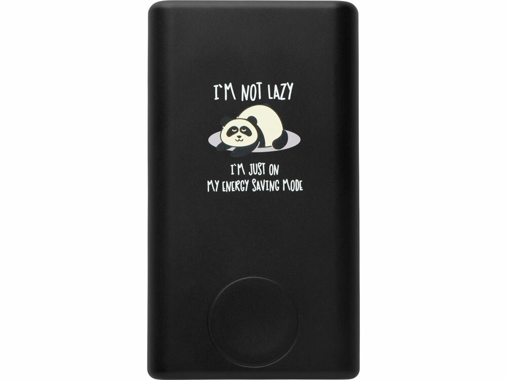 Внешний беспроводной аккумулятор 2-в-1 с функцией зарядки Apple Watch, QC/PD «AtomIQ», 10000 мАч, черный с тампопечатью