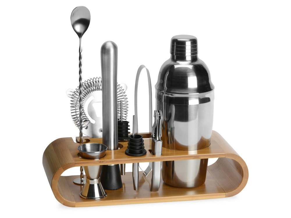 Набор "Bartender" для приготовления коктейлей на бамбуковой подставке (Р)