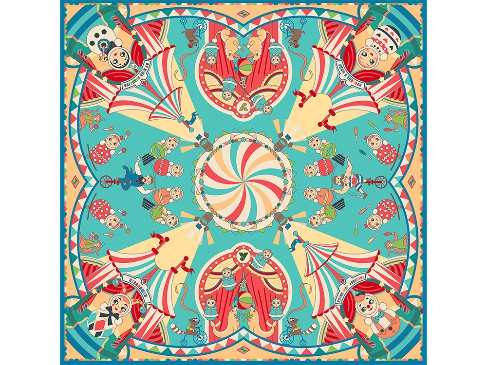 Платок «Русская неваляшка. Праздник»