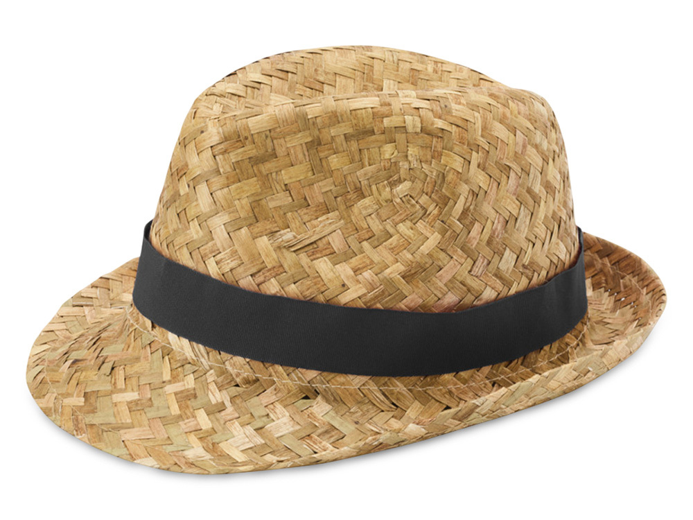 Pricus соломенная шляпа - сплошной черный / Натуральный