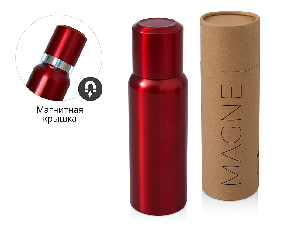 Вакуумный термос c магнитной крышкой &quot;Magne&quot;, 500 мл, красный