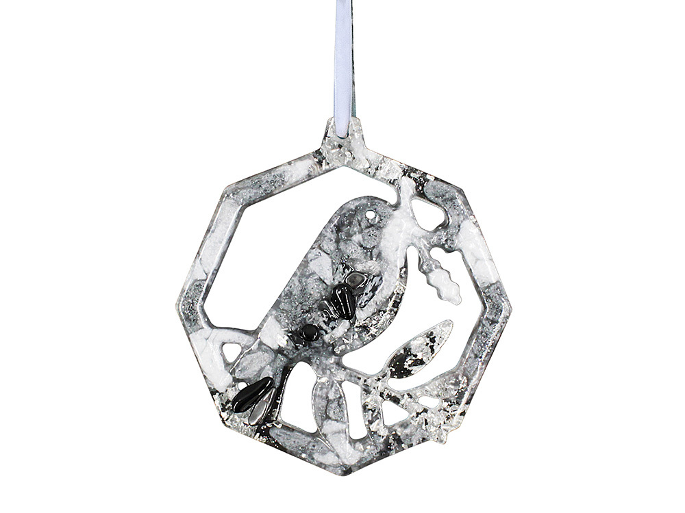 Елочные игрушки (Снегирь) Обсидиан