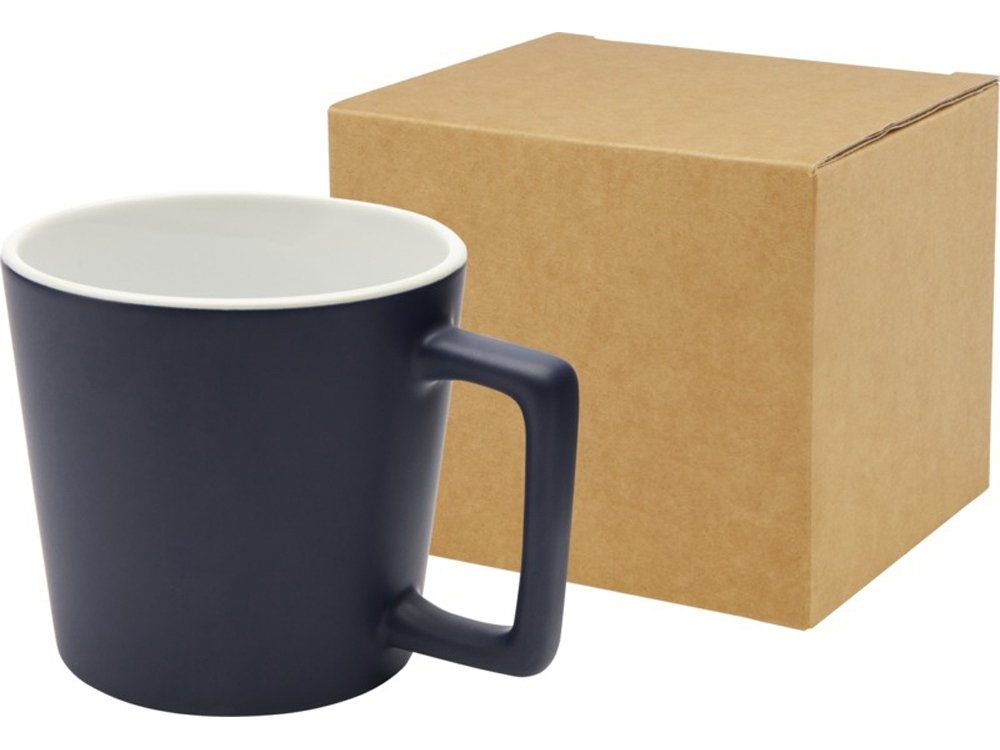 Cali Керамическая кружка объемом 370 мл с матовой отделкой - Navy Blue