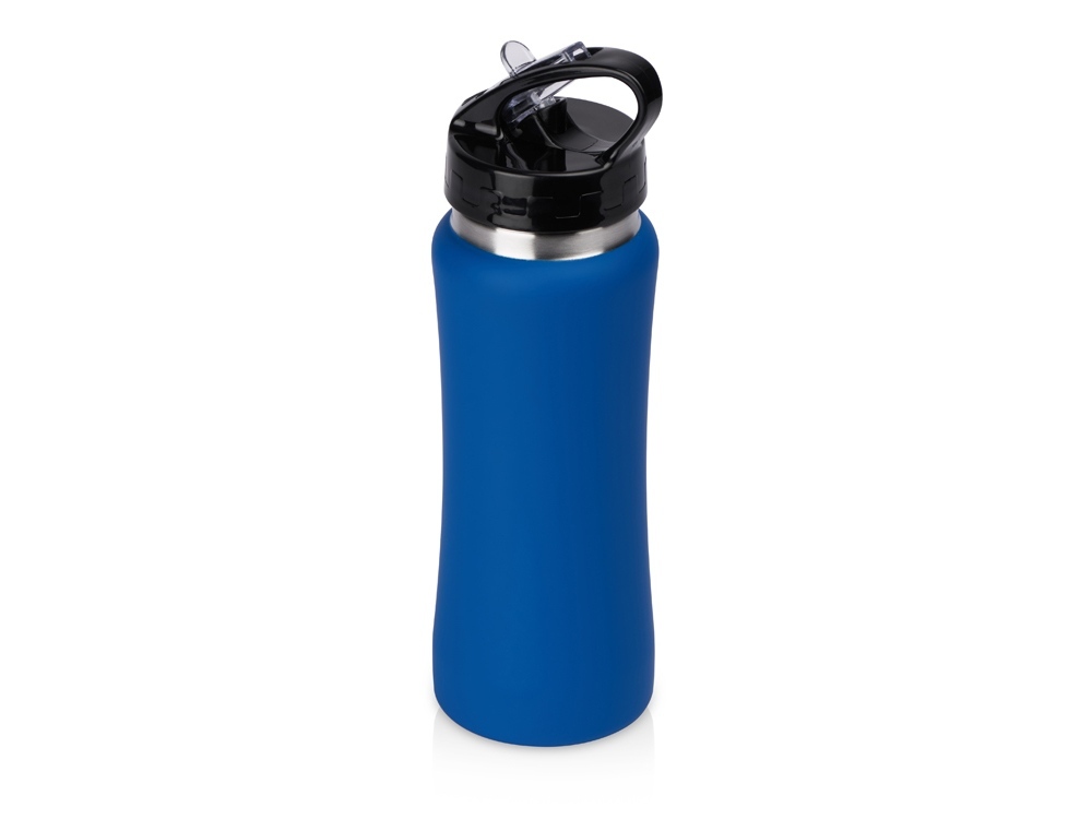 Бутылка для воды &quot;Bottle C1&quot;, сталь, soft touch, 600 мл, синий