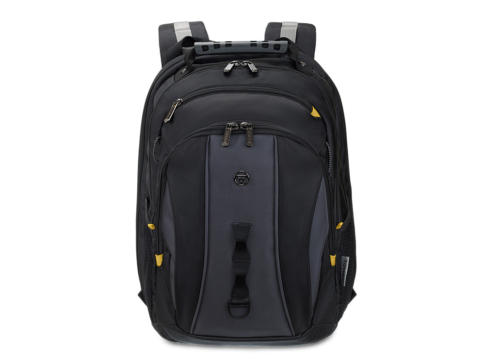 Рюкзак TORBER МЕГАПОЛИС с отделением для ноутбука 15.6", чёрный/серый, полиэстер, 37 х 17 х 45 см