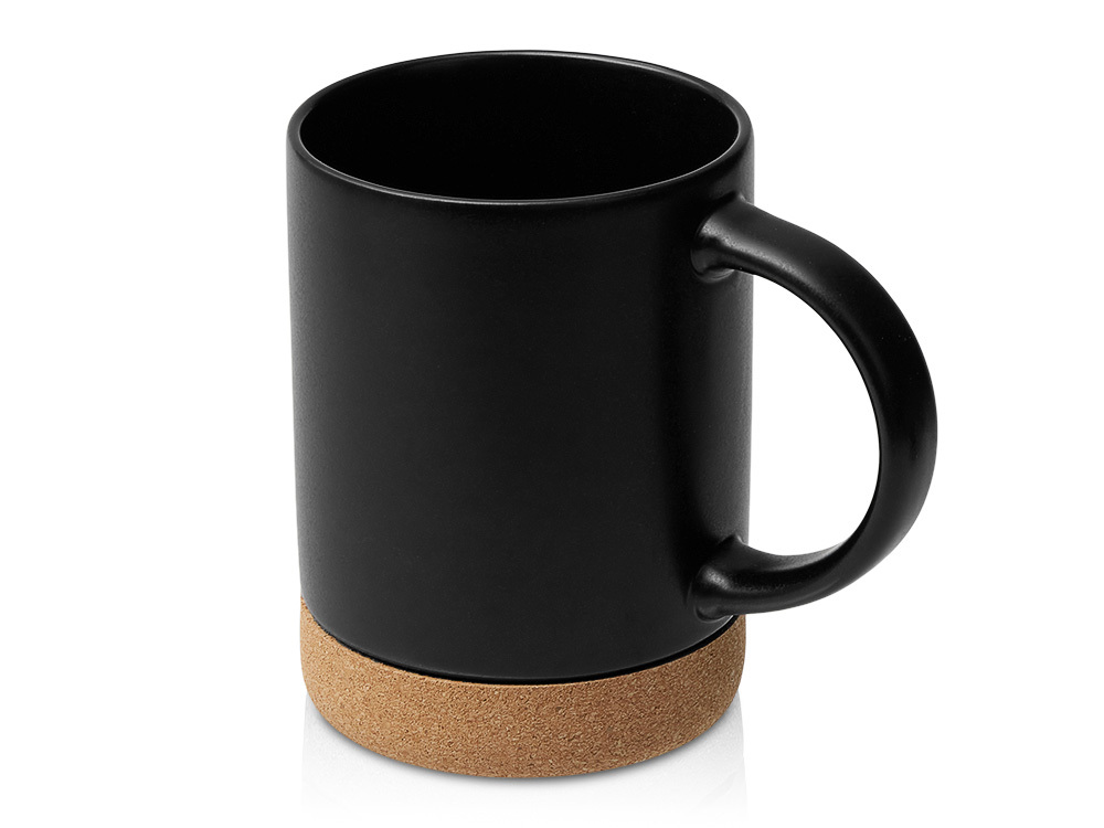 Кружка 450 мл с пробковым дном "Корк &amp; Бон", черный
