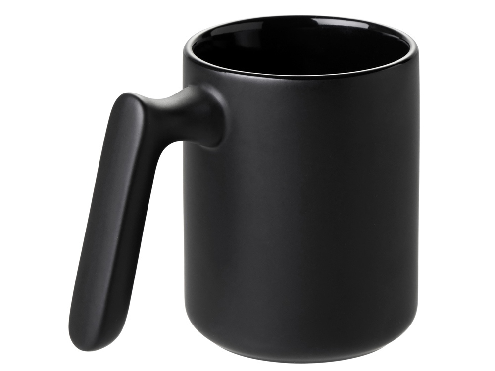 Кружка матовая с прямой ручкой "Axio", 360 мл, черный