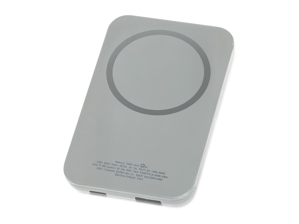 Магнитный беспроводной внешний аккумулятор &quot;MagnetIQ&quot;, 5000 mah, 10 W, серый Cool gray 7C