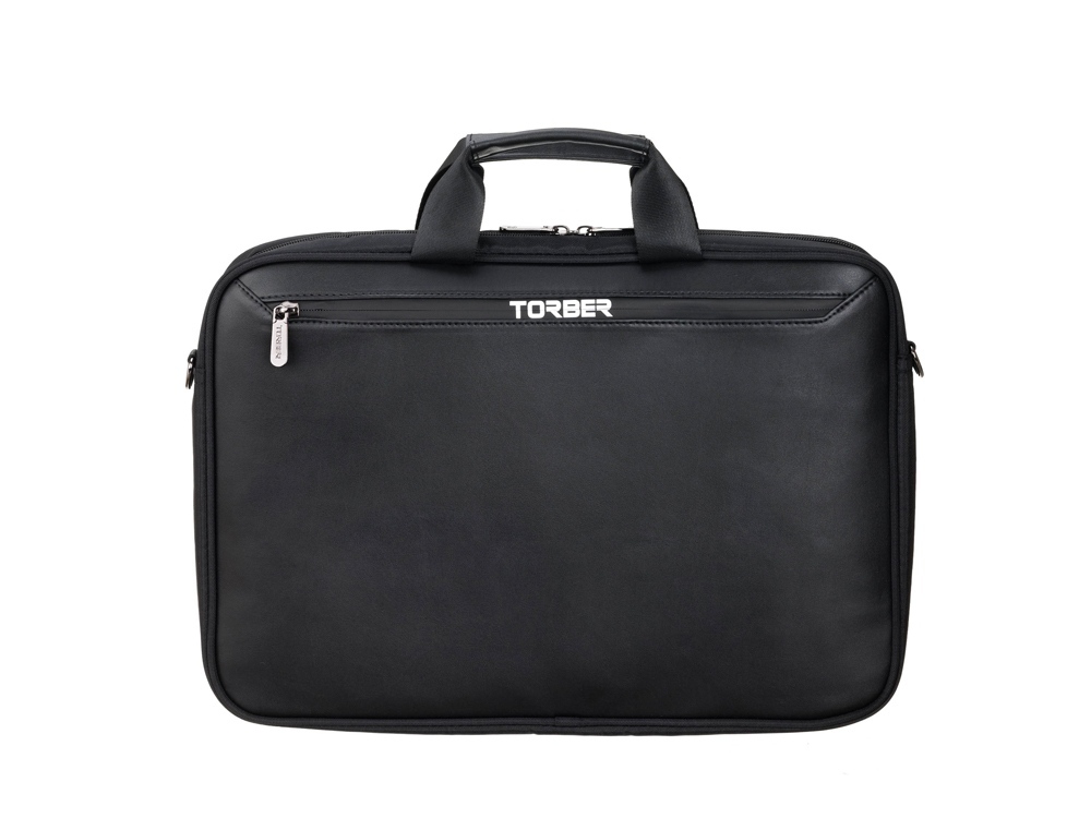 Сумка для ноутбука TORBER VOYAGE 15.6&#039;&#039;, черный, нейлон/микрофибра, 43 х 5 х 29 см, 6л