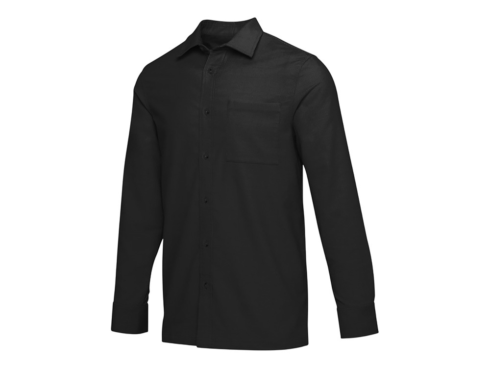 Alum вельветовая рубашка унисекс - сплошной черный