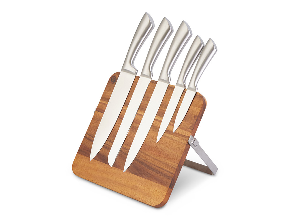 Набор ножей на магнитной подставке "Терон"